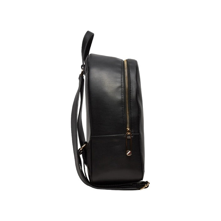 Tommy Hilfiger Logo Black Vegan Leather Backpack