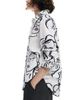 Desigual Abstract Line Art Shirt 100% Cotton