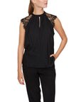 Vero Moda Minimalist Lace Trim Sleeveless Top