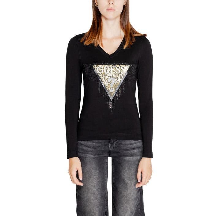 Guess Logo Cotton-Rich Long Sleeve Top