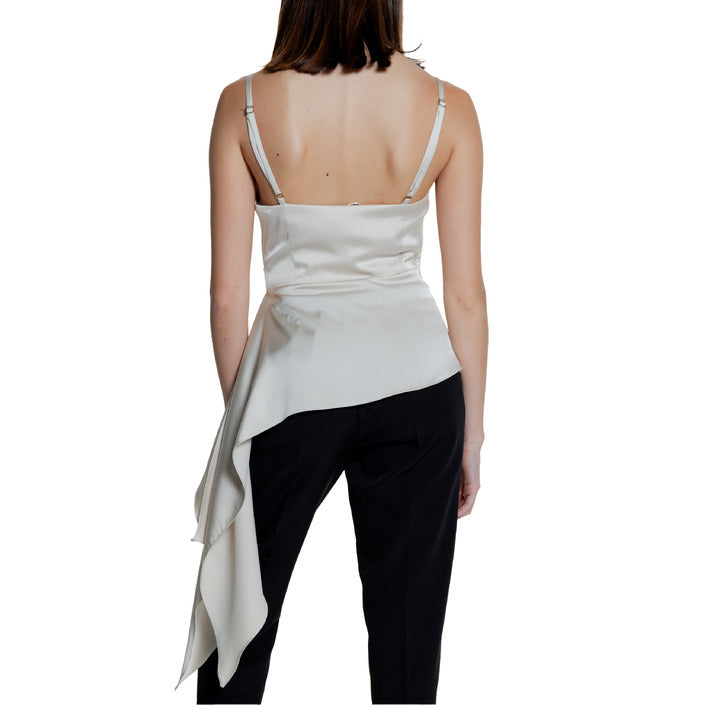 Silence Asymmetrical Hem Satin Singlet Top