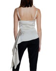 Silence Asymmetrical Hem Satin Singlet Top