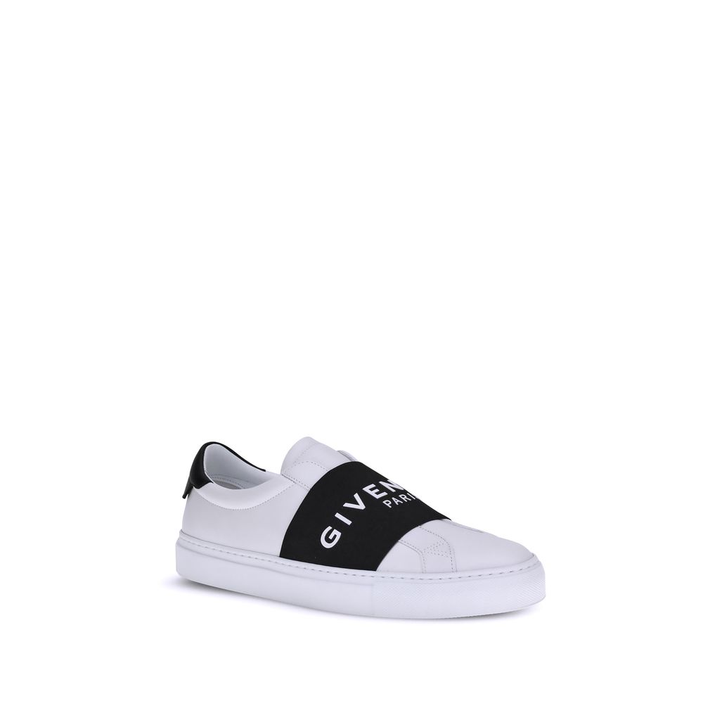 Givenchy Leather Laceless Slip On Low Top Sneakers