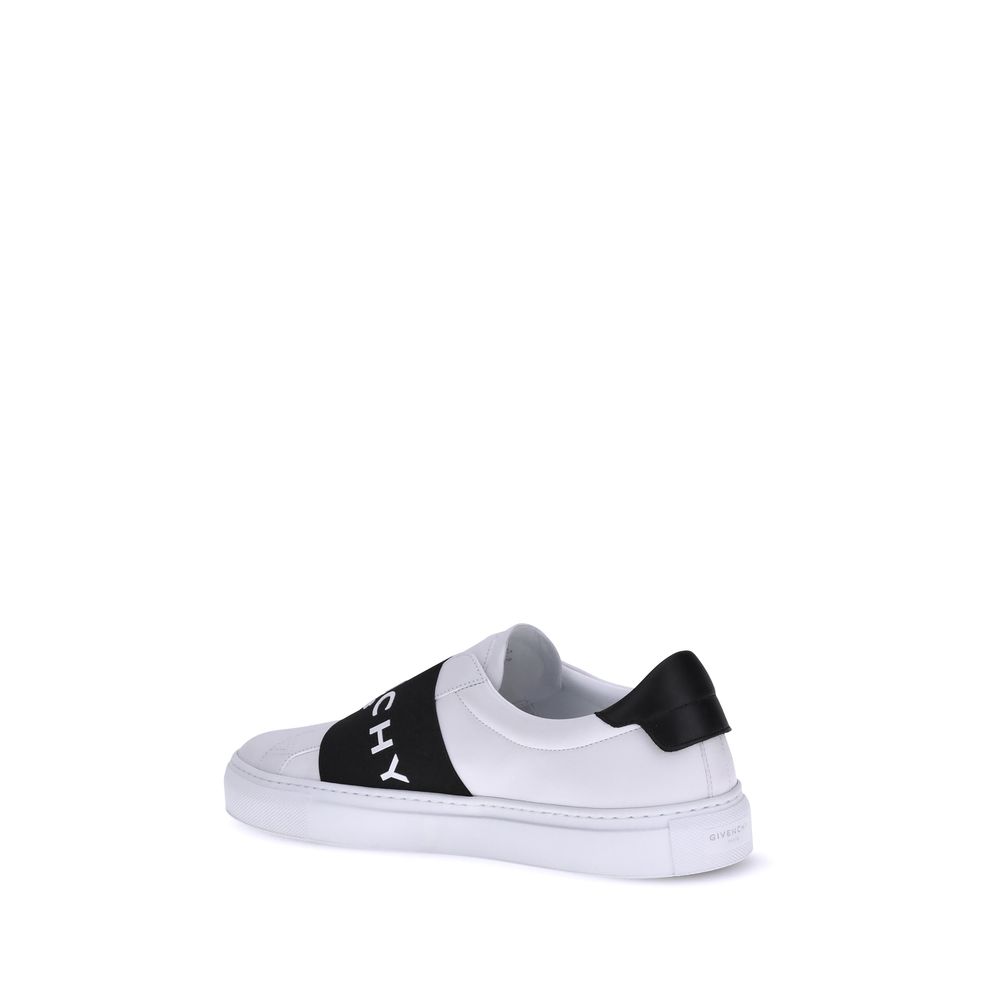 Givenchy Leather Laceless Slip On Low Top Sneakers