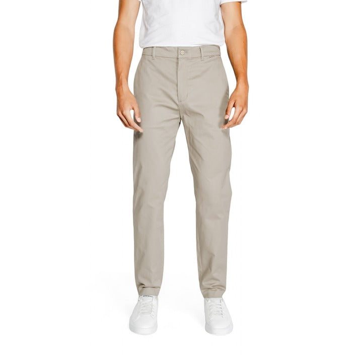 Calvin Klein Logo Cotton Slim Fit Chinos