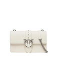 Pinko Logo Buckle Genuine Leather Handbag