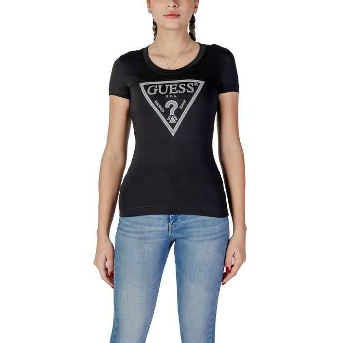 Guess Logo Cotton Crewneck T-Shirt