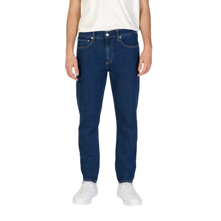 Calvin Klein Jeans Logo Indigo Blue Straight Leg Fit Jeans