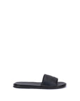 Fendi Logo Leather Flat Sandals
