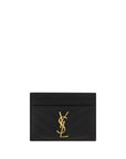 Saint Laurent YSL Slim Black Leather Card Holder