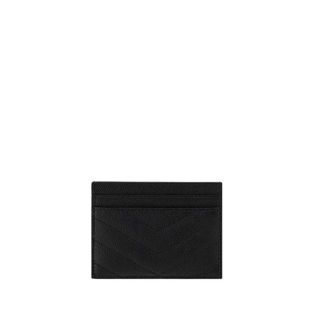 Saint Laurent YSL Slim Black Leather Card Holder