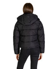 Calvin Klein Jeans Logo Hooded Puffer Jacket - black