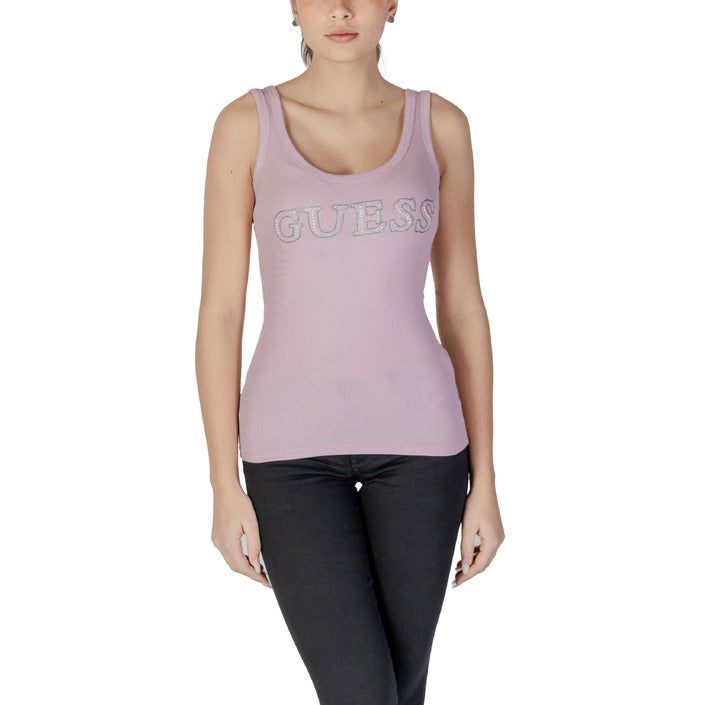 Guess Logo Stretch Cotton Tank Top