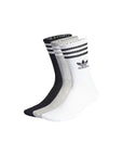 Adidas Logo Unisex Athleisure Midi Quarter Socks Cotton-Blend - 3 Pack