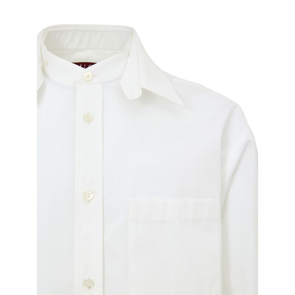 Gucci Double Collar White Cotton Shirt