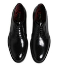 Dolce & Gabbana Black Calf Leather Lace-Up Derby Formal Shoes