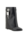 Givenchy Black Leather Wedge Ankle Boots
