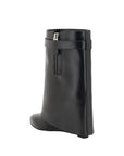 Givenchy Black Leather Wedge Ankle Boots