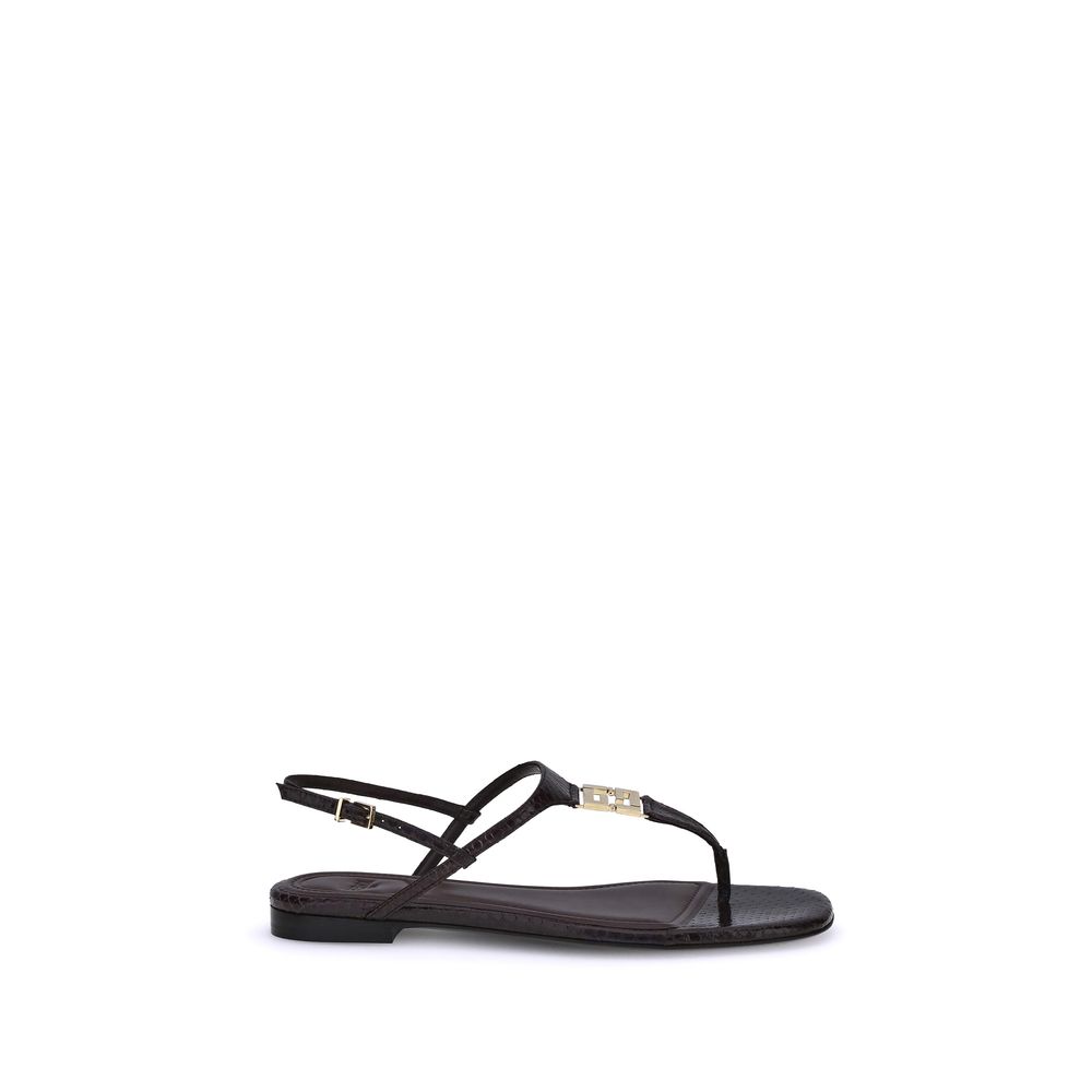 Fendi Leather Flat Sandals