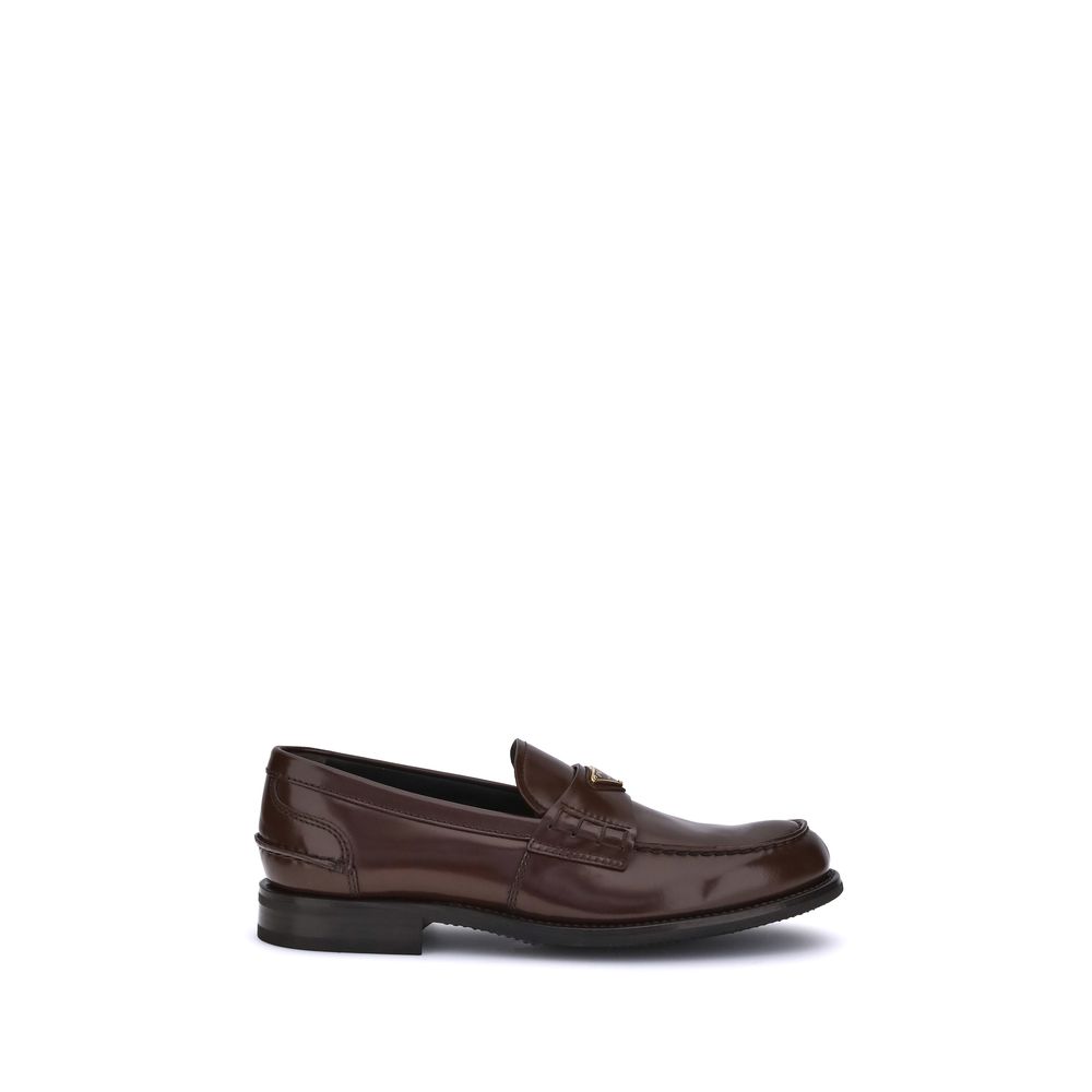 Prada Brown Leather Loafers