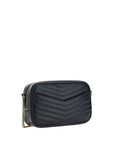 black leather chevron quilted lou lou clutch & shoulder bag