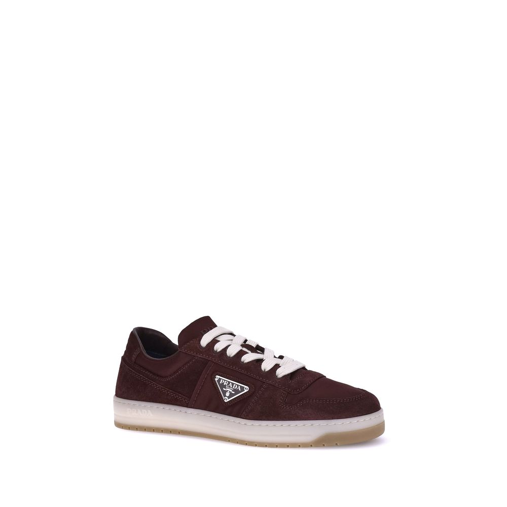 Prada Suede leather Low Top Lace-Up Sneakers