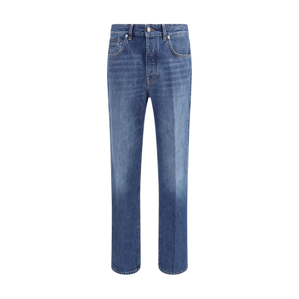 Givenchy Mid-Blue Washed Straight Fit Jeans