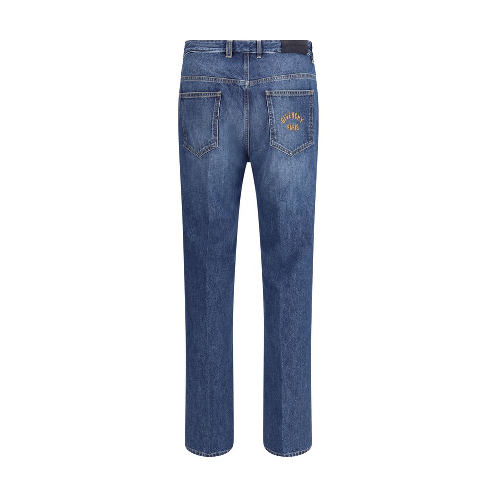 Givenchy Mid-Blue Washed Straight Fit Jeans