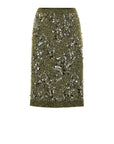 Gucci Green Sequin Embellished Midi Skirt