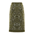 Gucci Green Sequin Embellished Midi Skirt