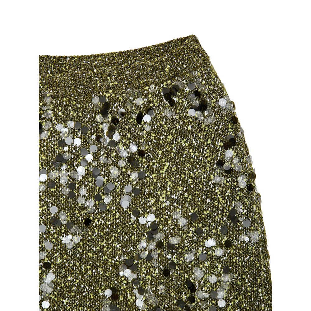 Gucci Green Sequin Embellished Midi Skirt