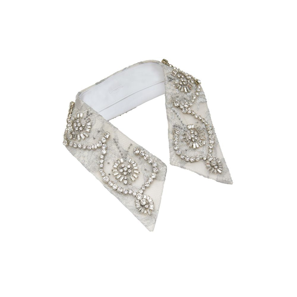 Gucci Removable Embellished Collar White Cotton Shirt