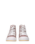 See By Chloé Pink Lace-Up High Top Sneakers 