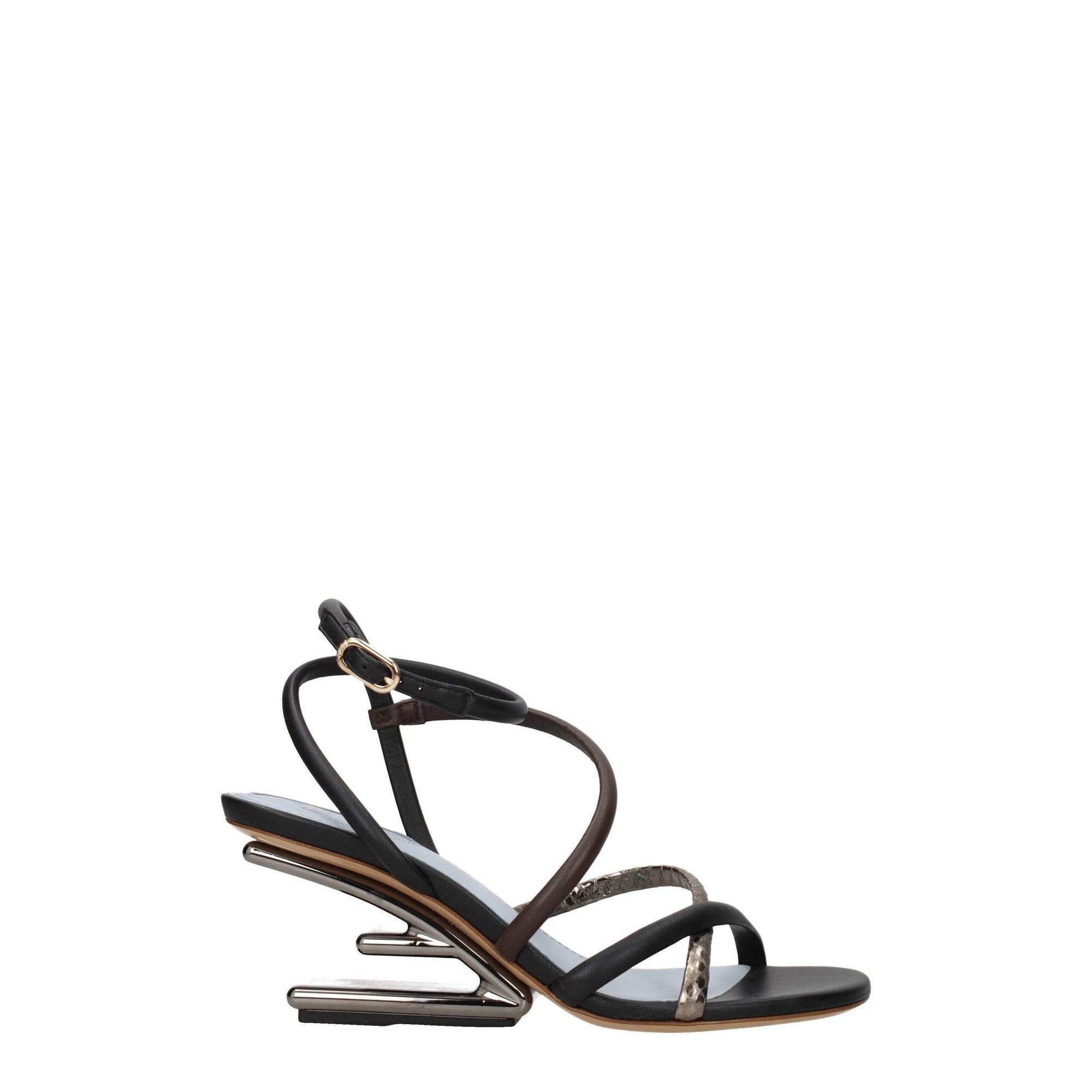 Fendi Leather Heeled Sandals