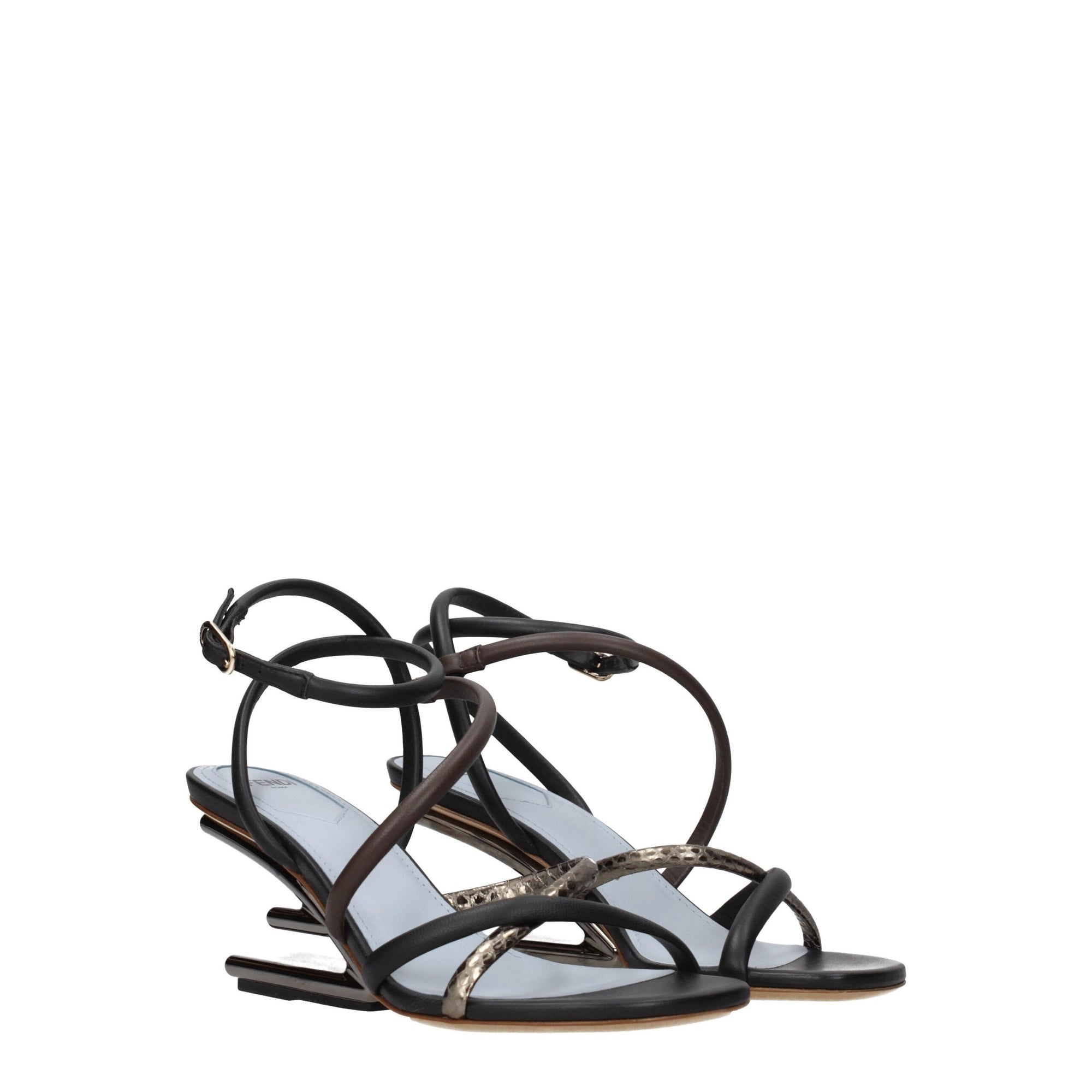 Fendi Leather Heeled Sandals