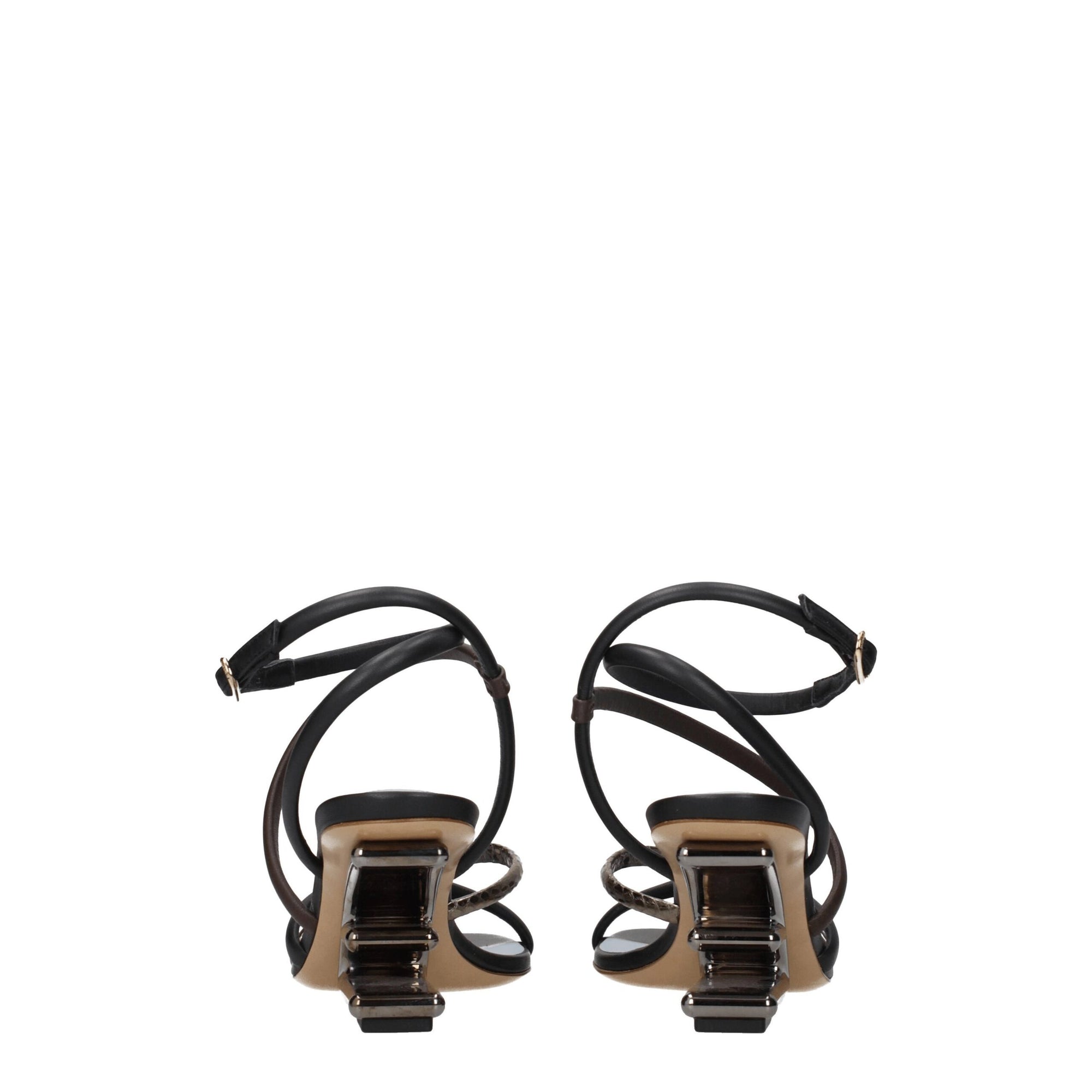 Fendi Leather Heeled Sandals