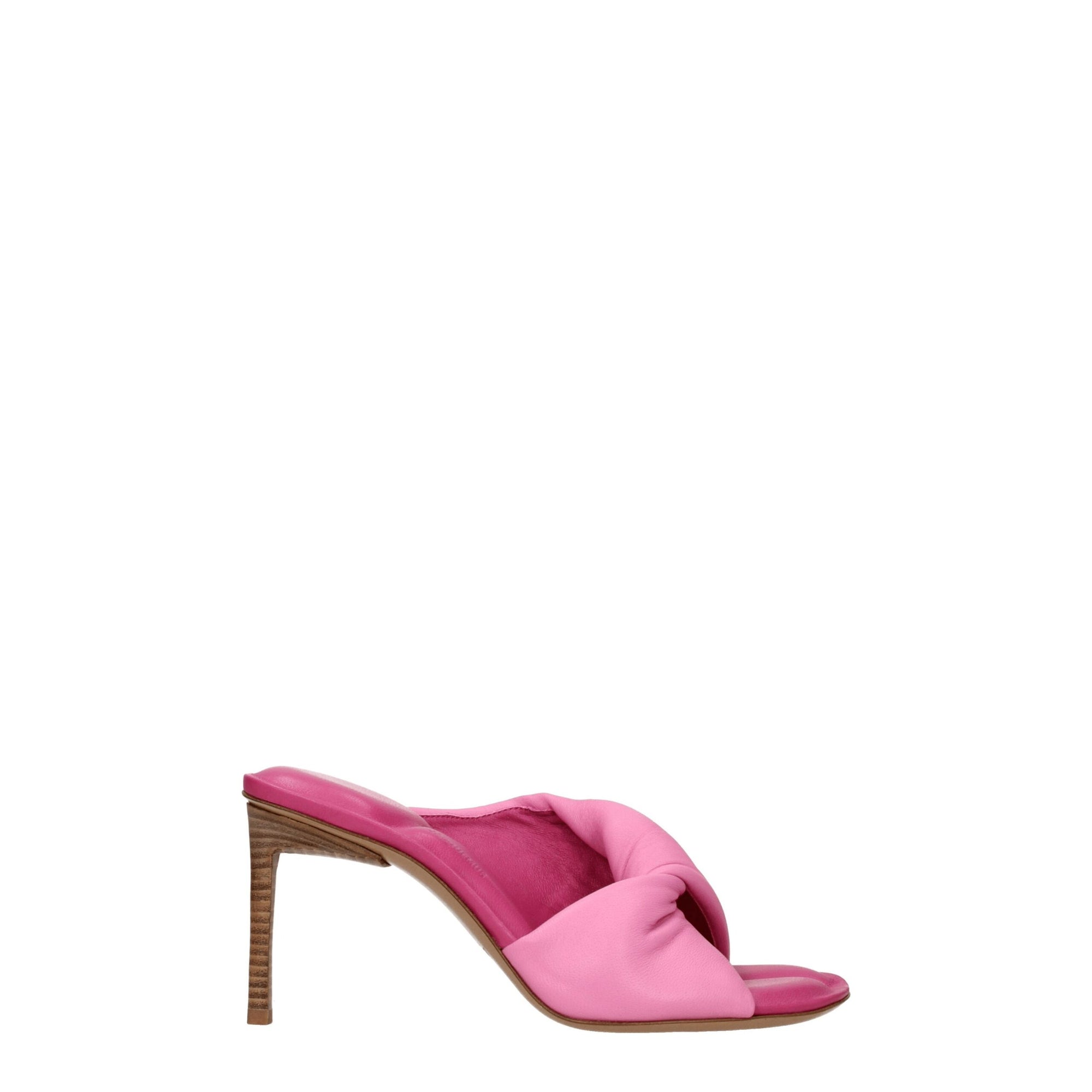 Jacquemus Pink Leather Stiletto Heeled Sandals