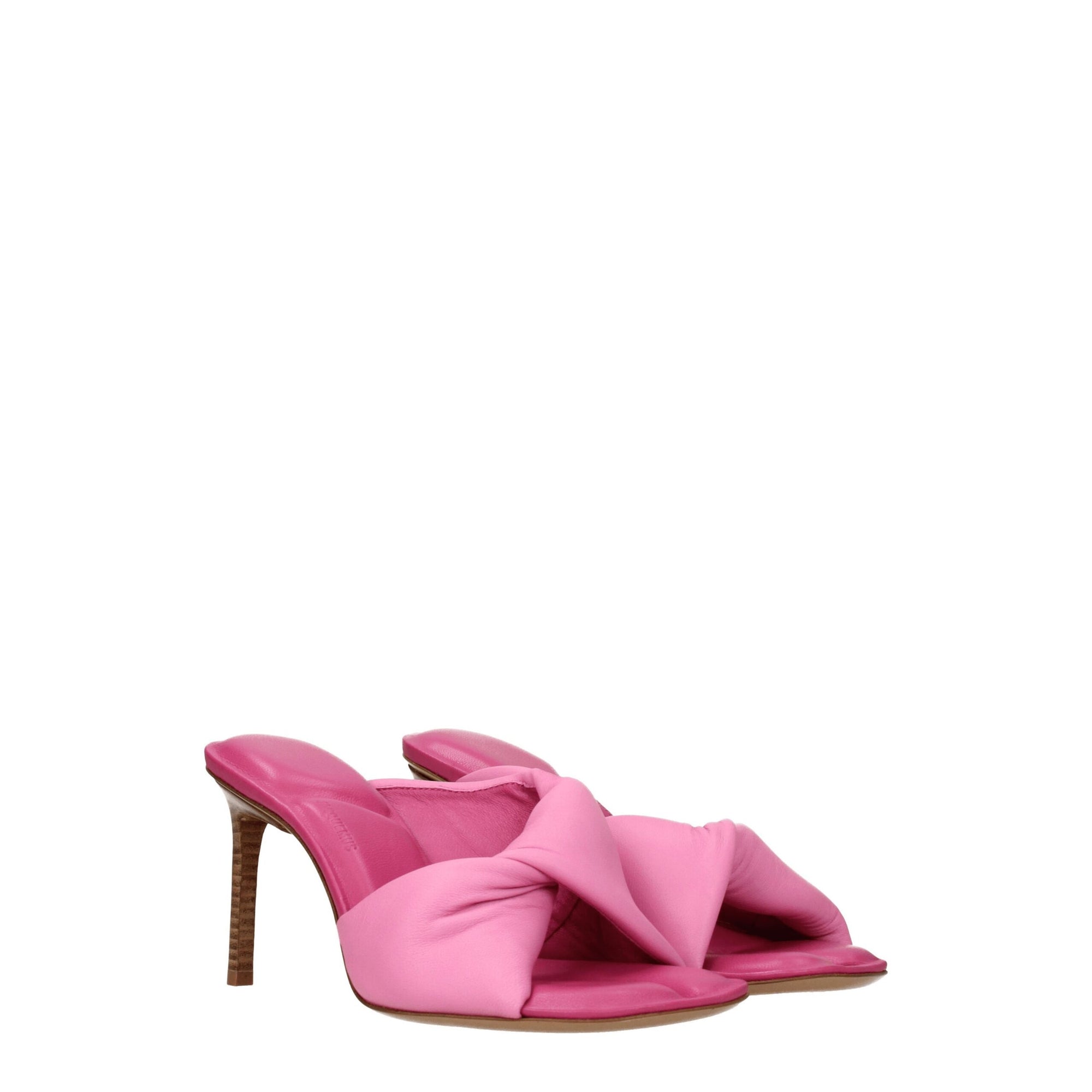 Jacquemus Pink Leather Stiletto Heeled Sandals