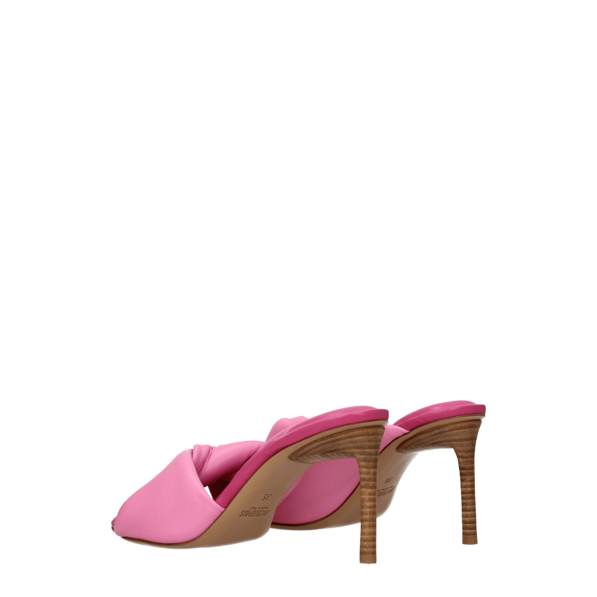 Jacquemus Pink Leather Stiletto Heeled Sandals