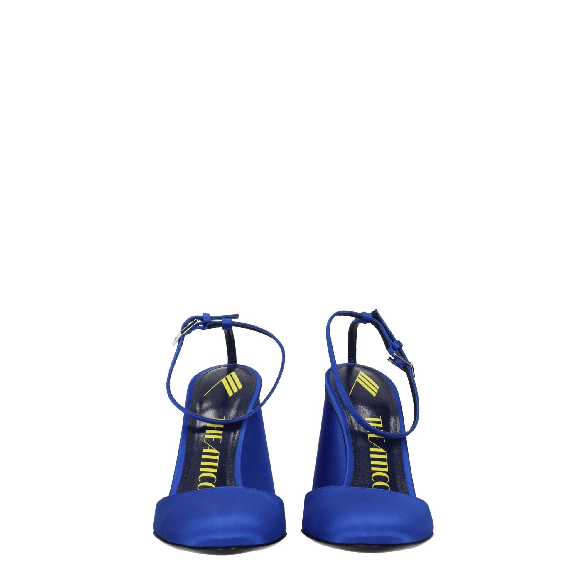 The Attico Luz Satin Heeled Sandals - Blue