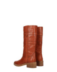 Celine Cognac Brown Leather Knee-High Boots