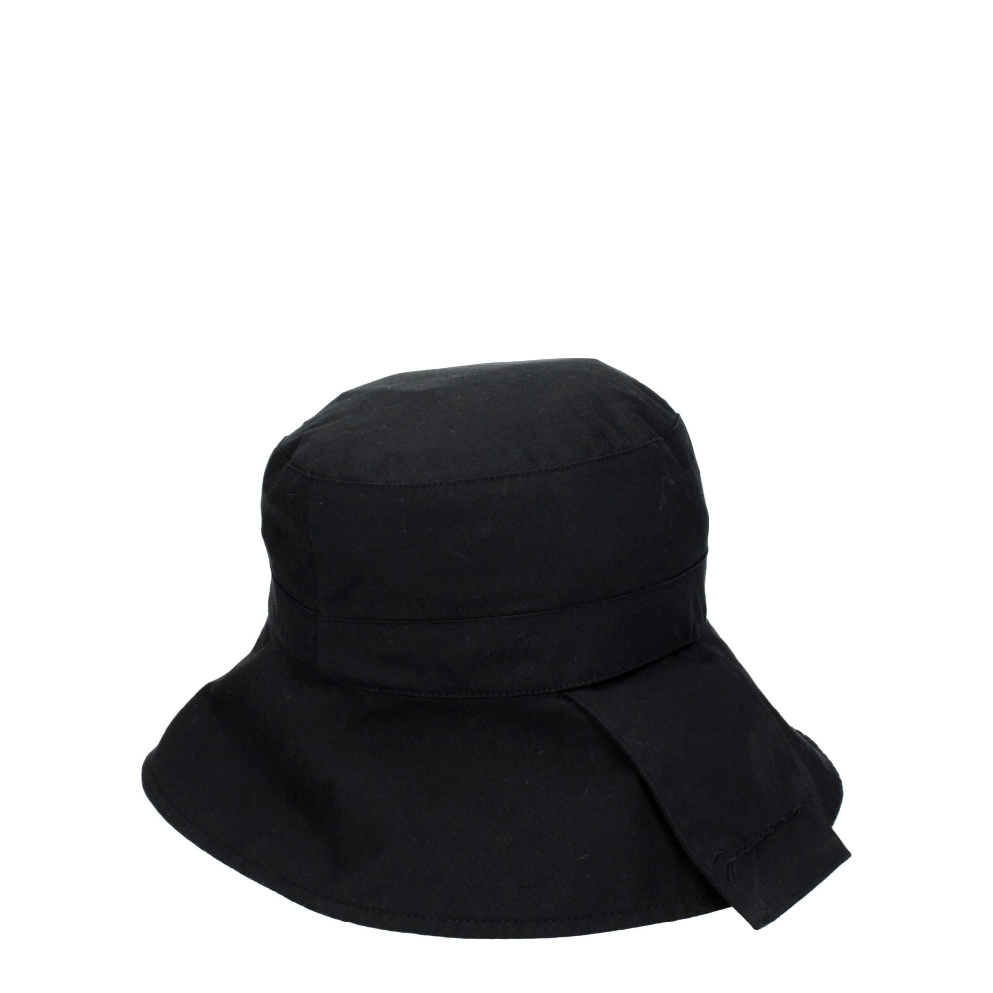 Jacquemus Black Cotton Bucket Sun Hat