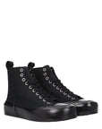 Jil Sander Canvas High Top Sneakers - Black