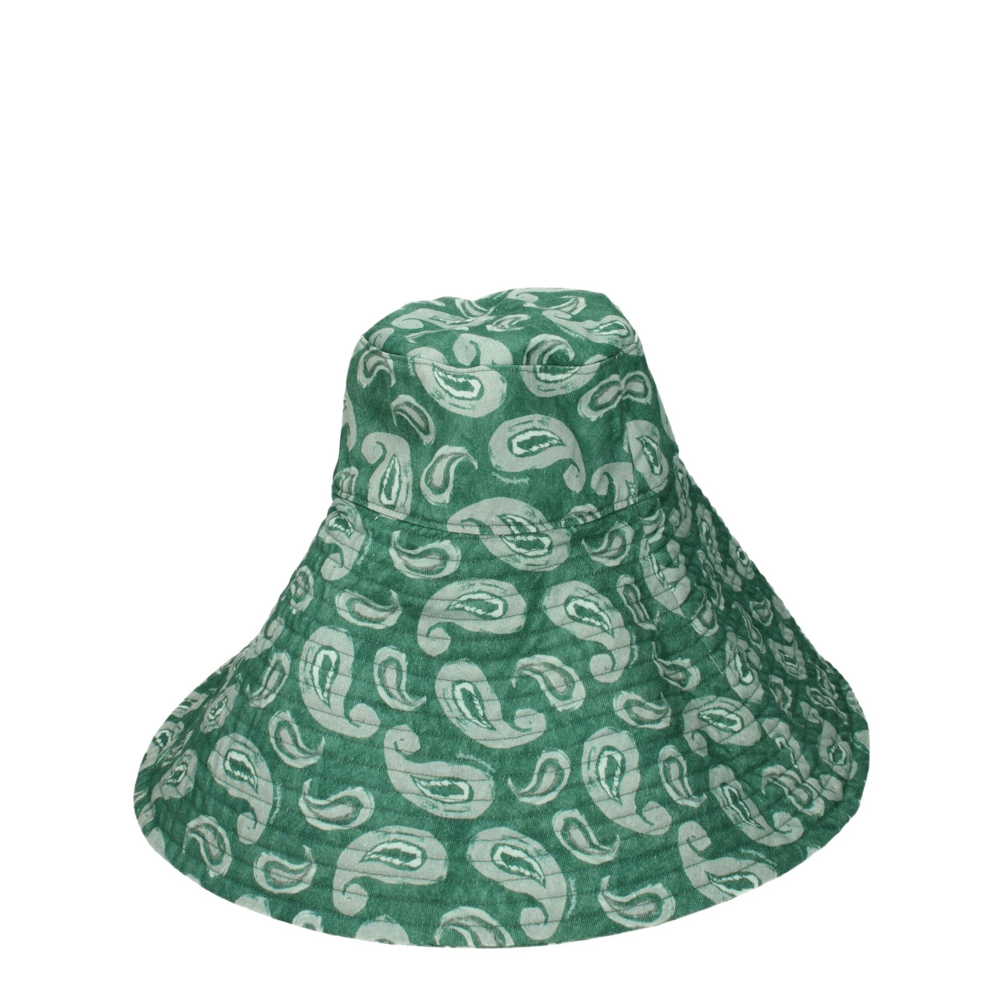 Jacquemus Green Paisley Cotton Sun Hat