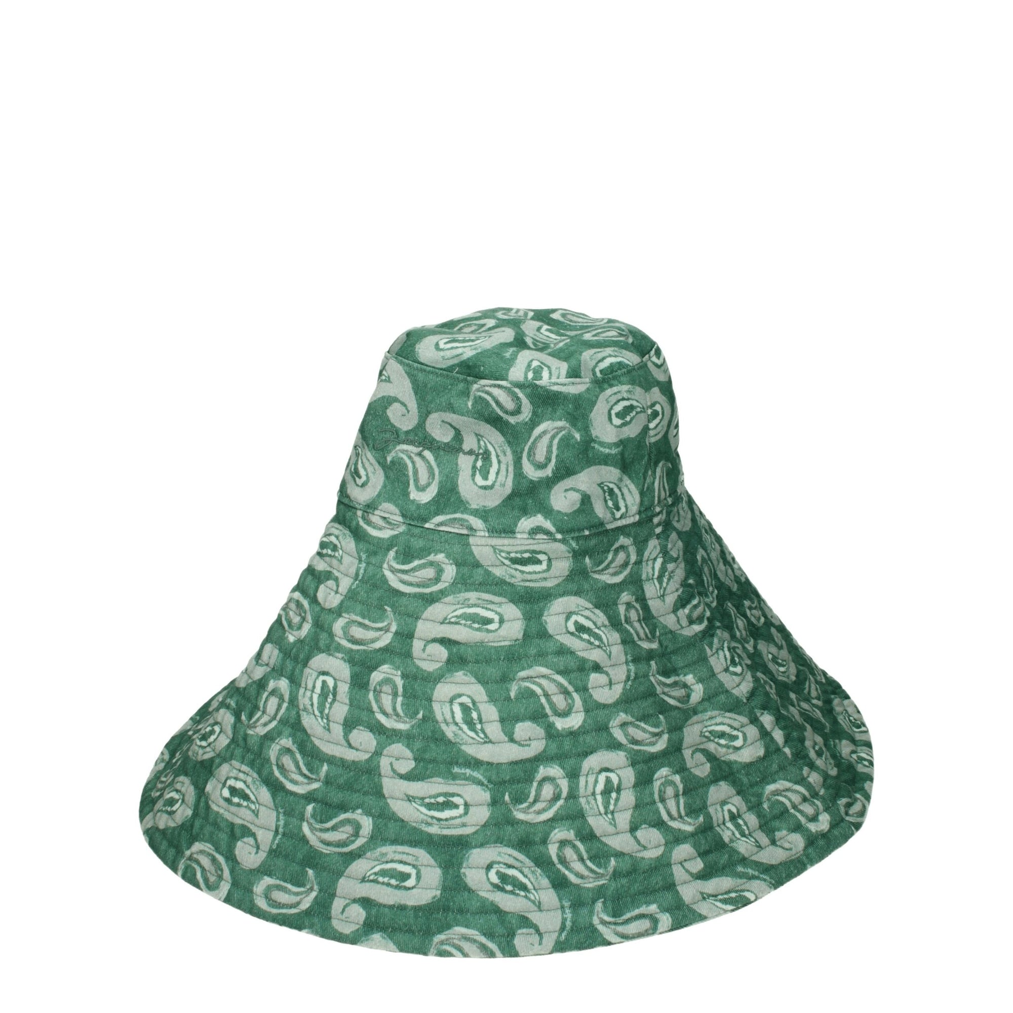 Jacquemus Green Paisley Cotton Sun Hat