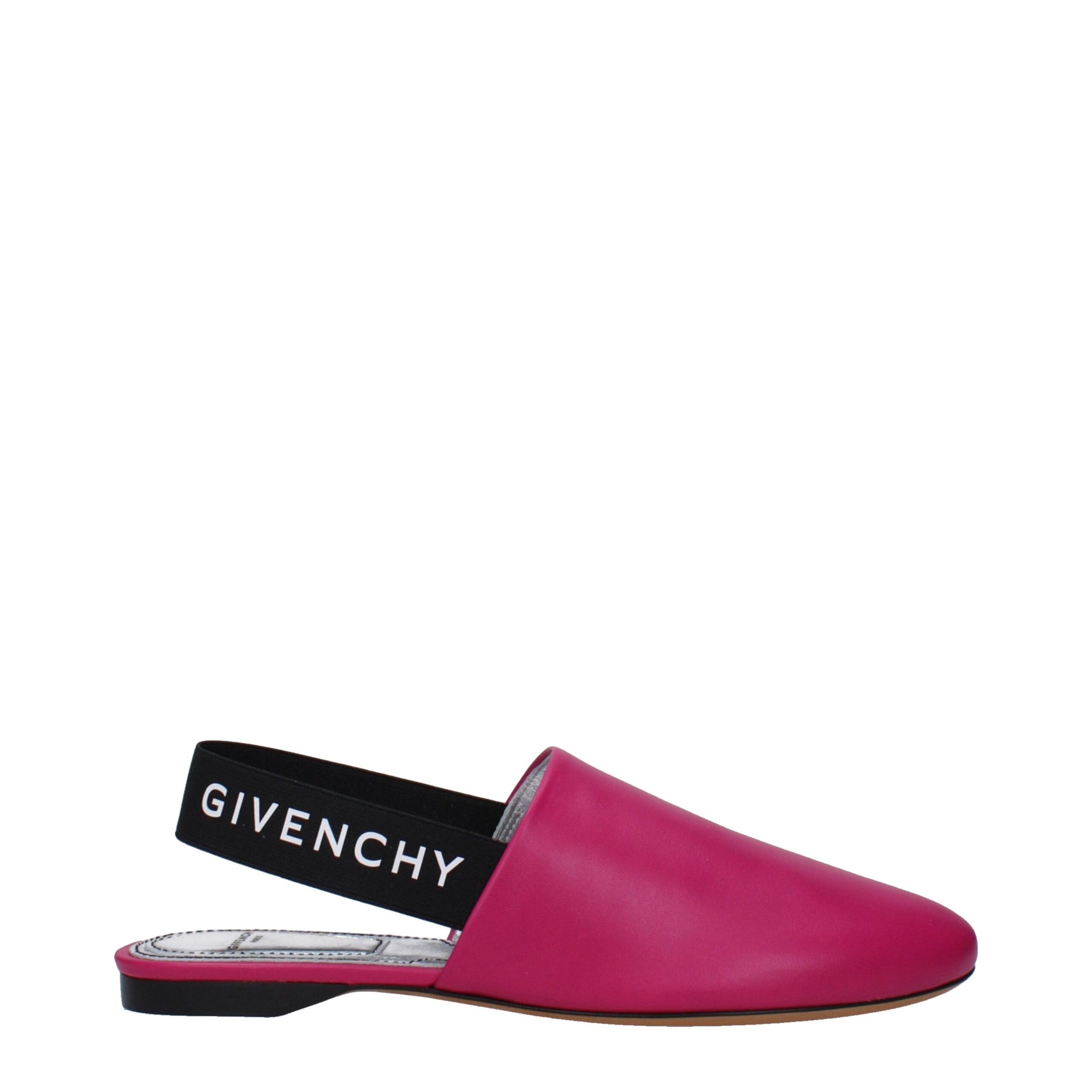 Givenchy Leather Fuchsia Pink Slingback Flat Sandals