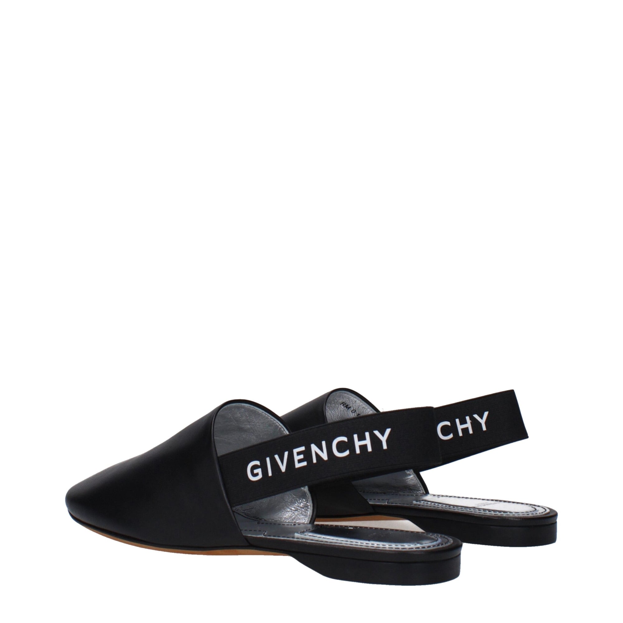 Givenchy Leather Black Slingback Mules