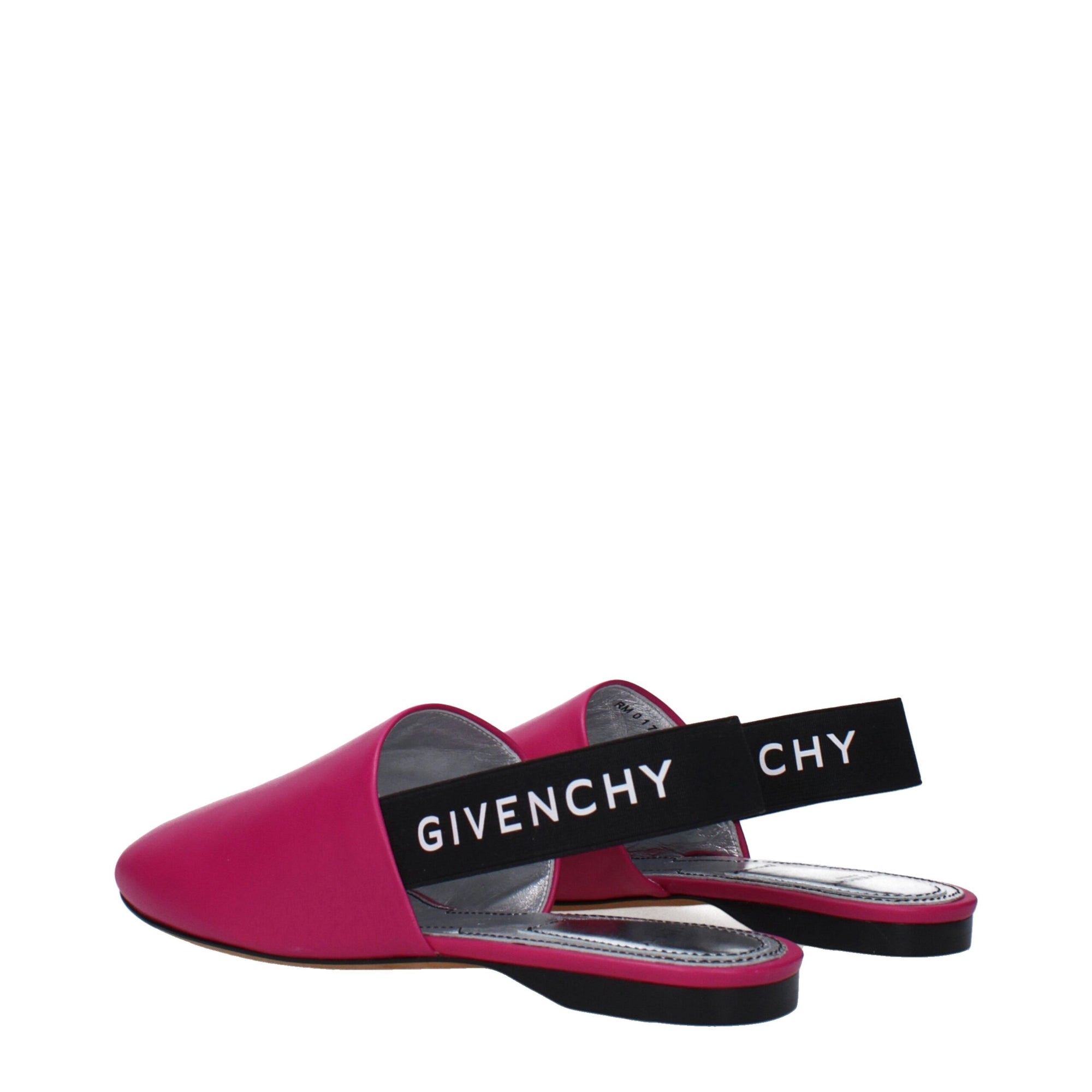 Givenchy Leather Fuchsia Pink Slingback Flat Sandals
