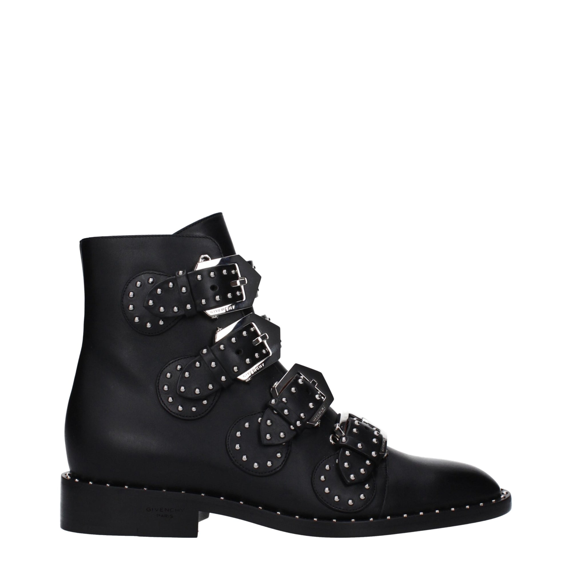 Givenchy Studded Black Leather Ankle Boots