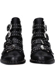 Givenchy Studded Black Leather Ankle Boots